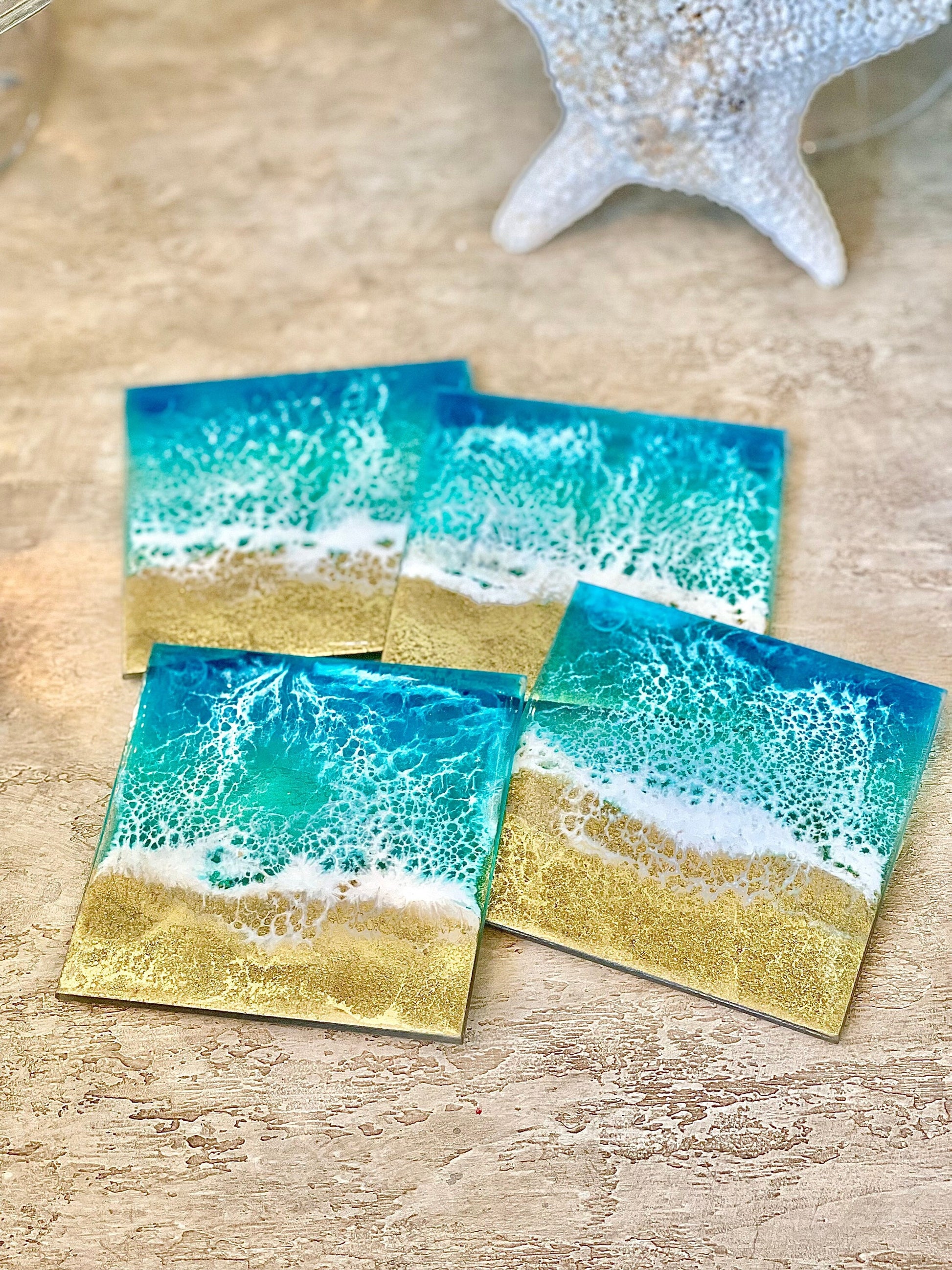 Seaside Serenity Drink Coasters